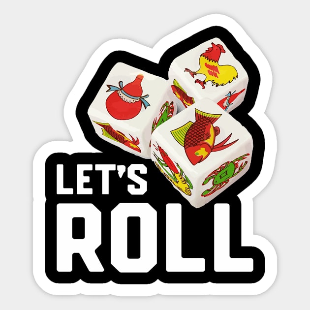 Let's Roll Bau Cua Tom Cua Vietnamese Board Game Sticker by Alex21